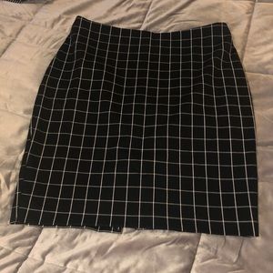 Black square stich Express pencil skirt